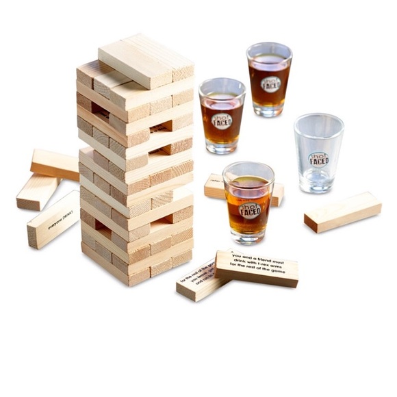 Tipsy Tower Drinking Game (includes shot glasses) - Picture 1 of 3